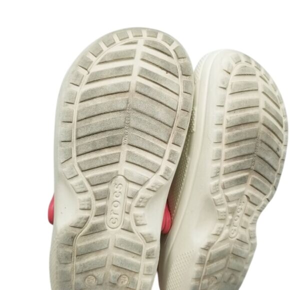 Crocs White Red‎ Blue Mario-Themed Jibbitz Charms Red Strap W8/M6 Unisex - Picture 5 of 14